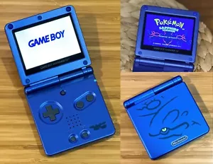 Nintendo Game Boy Advance SP GBA SP Sistema IPS LCD Retroiluminado Pokémon KYOGRE AZUL - Imagen 1 de 1