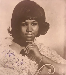 Aretha Franklin Signed Autograph Promo Photo - Imagen 1 de 4