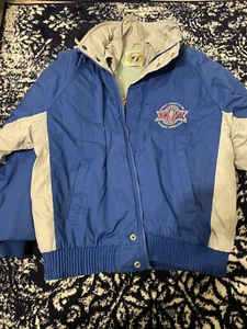 Vintage Logo 7 1992 Super Bowl XXVI Metrodome MN Puffer Jacket Youth Large - Bild 1 von 5