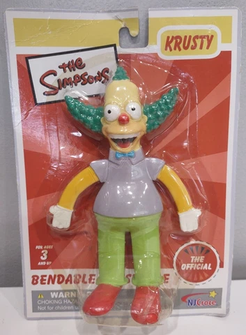 THE SIMPSONS KRUSTY 6" BENDIE BENDABLE POSEABLE FIGURE 2006 NJ CROCE NIP Cover
