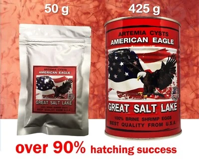 Premium Brine Shrimp Egg Artemia Cysts American Eagle USA Fish Shrimp Nursery - Image 1 of 4