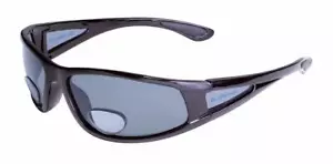 BIFOCAL Sunglasses 2.5 Polarized Smoke Lenses Black Frame by Global Vision - Picture 1 of 7