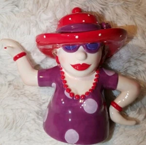 Paint The Town Red Lady Tea Pot NIB - Bild 1 von 9