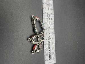 Sterling Silver Carolyn Pollack QT Multi Stone Link Toggle Missing One Piece - Picture 1 of 7