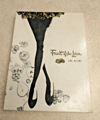 NOS Fruit of the Loom Boxed Nylon/ Cotton Stockings Cuban Heel Back Seam sz. 9.5 - Image 1 of 4