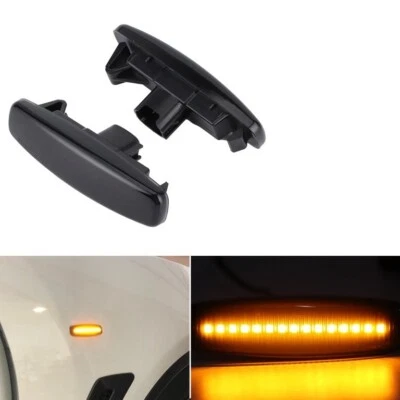 2x Lente ahumada Ámbar LED Luces de señalización laterales Lámpara para Nissan Pathfinder 2013-2020 Foto 1 de 4