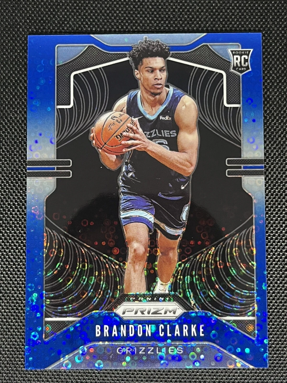 2019-20 Prizm Brandon Clarke Rookie Fast Break Blue Prizm /175 #266 Grizzlies