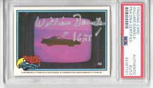 WILLIAM DANIELS SIGNED AUTOGRAPH SLABBED DONRUSS KNIGHT RIDER CARD PSA DNA 9