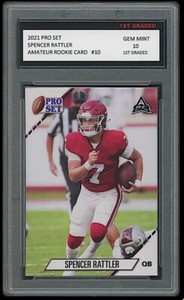 SPENCER RATTLER 2021 PRO SET (LEAF) AMATEUR ARC 1ST GRADED 10 ROOKIE CARD RC