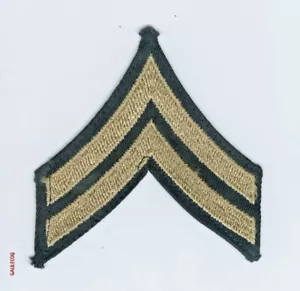 UNITED STATES MILITARY RANK - WWII CORPORAL CHEVRON (EMBROIDERED) - Picture 1 of 2