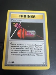 Pokemon Cards Pluspower 84/102 Non Holo 1st Edition Shadowless Base Set NM - Picture 1 of 2