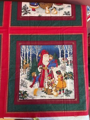 Santa Pillow Panel Sharon Kessler 36x46” Concord Fabrics Christmas Made In USA - Image 1 of 4