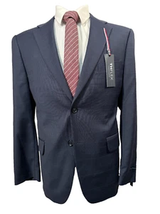 NUEVO TOMMY HILFIGER Hombres Azul ATHLETIC FLEX FIT Lana Abrigo Deportivo Blazer Chaqueta 48R - Imagen 1 de 10