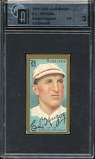 1911 T205 Gold Border Baseball C.L. Herzog GAI 3