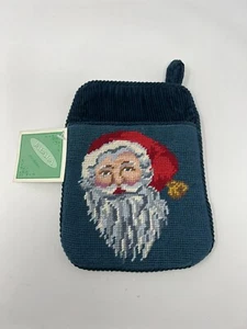 NUOVO NOS Vintage Jabara Lana Porta Aghi Vaso Natale Babbo Natale - Foto 1 di 6