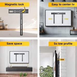 Super Slim Fixed TV Wall Bracket Mount for 42"-77", TV wall mount - Picture 1 of 9