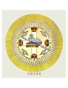 Antica Simbologia Alchemica Esoterica Rosacroce #1 - Poster in 5 misure - Foto 1 di 1