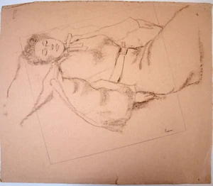 William Redgrave (1903-1986) Mujer reclinada alrededor de principios de 1950 - Imagen 1 de 3