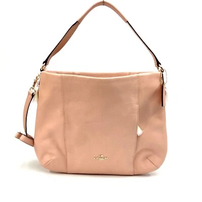 Coach Isabelle East/West Pebble Leather Convertible Shoulder Bag Black Crossbody - Image 1 of 4