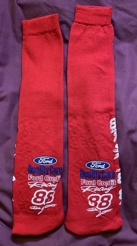 Vintage Ford NASCAR Dale Jarrett #88 Adult Slipper Socks Non-skid Sole 1996 NOS Cover