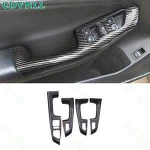 For Volkswagen Jetta MK6 15-18 ABS Carbon Fiber Window Door Control Switch Trim - Picture 1 of 7