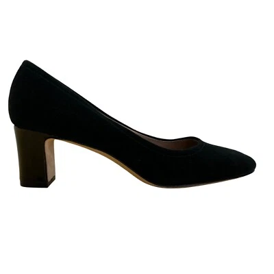 Zapatos de salón Donald J Pliner para mujer negros niños gamuza Jevi-KS tacón bloque talla 6,5 M Foto 1 de 4