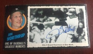 1971 Topps Greatest Moments #21 SIGNED Autograph Jim Northrup Detroit Tigers