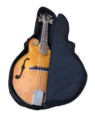 Caraya SMA938 F-Style Mandolin, Solid Spruce, Flame Maple Mandolin w/F Holes - Image 1 of 4
