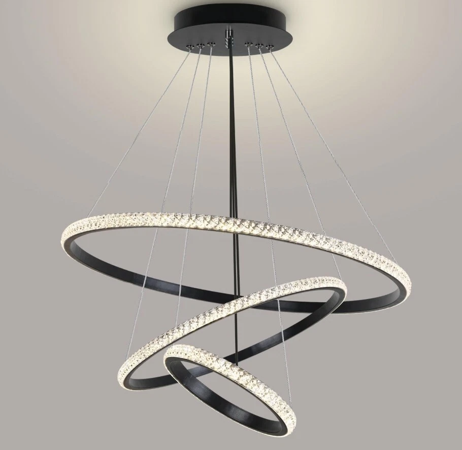 Lampadario a Sospensione LED Effetto Cristallo Inclinabile Dimmer Interno IP20 - Immagine 1 di 1