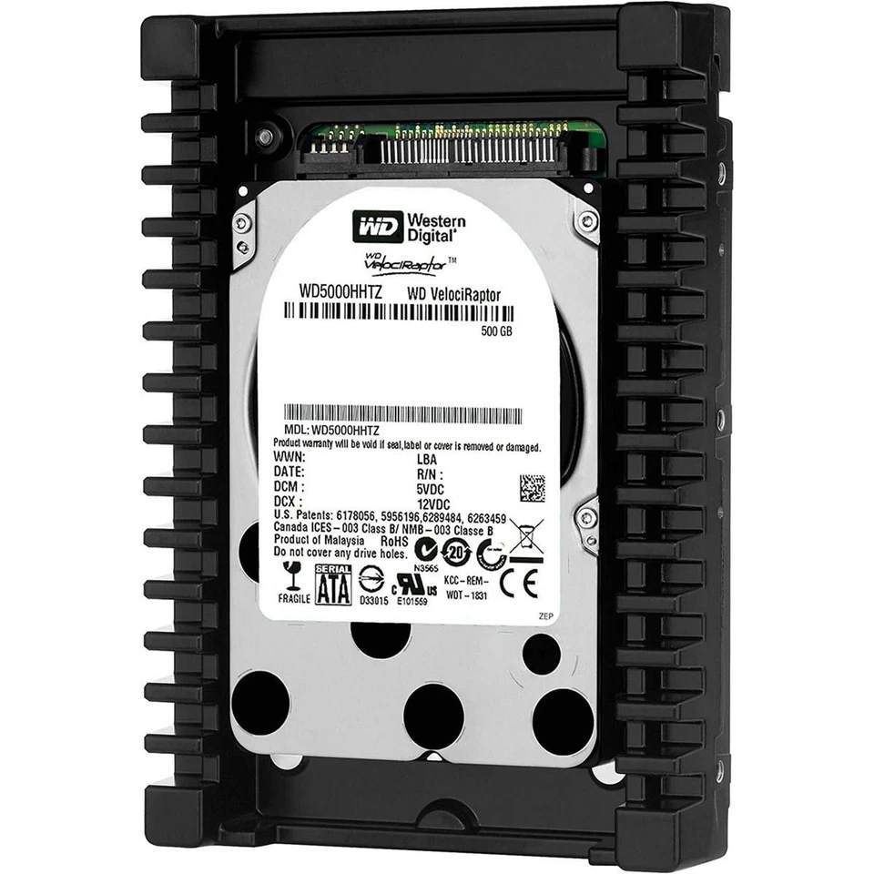 WD WD5000HHTZ 0K25J9 500GB Velociraptor 3.5" Hard Disk 10K 10,000 Refurbished - Image 1 of 3