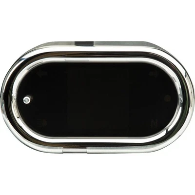 Handle Bar Mount Speedometer - With Signals - Oval - Chrome MLX-5400 - Image 1 of 4