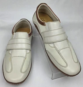 Cole Haan G-Series Beige Leather Strap NikeAir Soles Driving Shoes Men's Size 8M - Picture 1 of 15