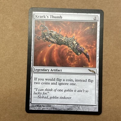 MTG Krark's Thumb  Mirrodin Rare MAGIC NM 2003 sharp - Image 1 of 2