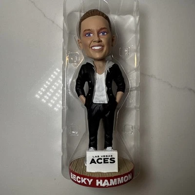 BECKY HAMMON Las Vegas Aces Bobblehead NIB 08/30/24 Arena Giveaway SGA WNBA NEW - Image 1 of 4