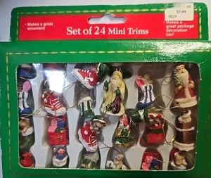 Vintage 80er Jahre K-Mart Mini Christmas Holiday Ornaments 24 in OVP - Bild 1 von 6