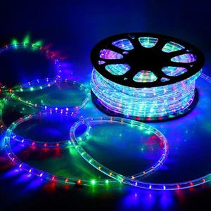 DELight 150' RGB 2 Wire LED Rope Light Home Party Xmas In/Outdoor Decoration - Picture 1 of 7