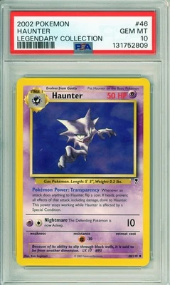 2002 POKEMON #46 HAUNTER GEM MT PSA 10 LEGENDARY COLLECTION NON HOLO - Image 1 of 2