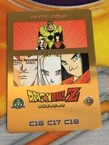 D829 DRAGON BALL Z DBZ LENTICULAR GOLD SERIES C16 C17 C18 11 LP ITL - Imagen 1 de 12