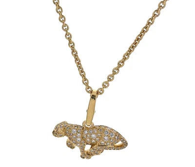 Collar Cartier Colgante Panthere Diamante Forza Cadena K18YG Oro Amarillo N3001900 Foto 1 de 4