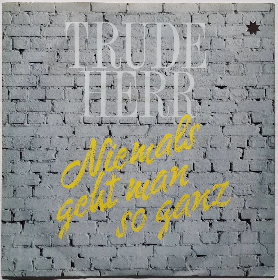 Trude Herr – Niemals geht man so ganz (1986) Single, Vinyl, 7", Pop Rock, gebr. - Bild 1 von 4