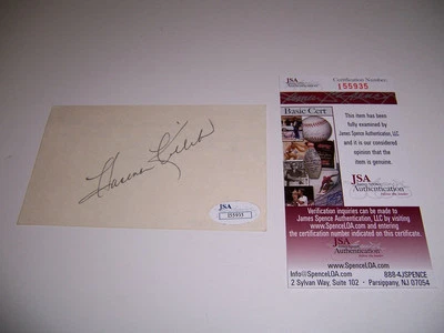 JSA CERTIFIED AUTOGRAPHED INDEX CARD - HARMON KILLEBREW SENATORS MINNESOTA TWINS - Image 1 of 4