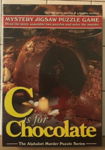 C is For Chocolate Mystery Jigsaw Puzzle Game NEW Two 500 Pc Puzzles Sealed - Picture 1 of 2