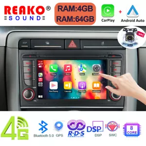 For Audi A4 2002-08 Android 13 9" CarPlay/Android Auto Car Stereo GPS DSP AI SAT - Picture 1 of 18