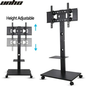 32"-70" Portable TV Mobile Floor Stand Moving Cart Mount Height Adjustable 30KG - Picture 1 of 12