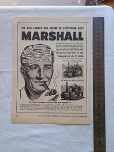 Marshall Tractor Advertisement Removed from a 1952 Farming Magazine Field Fowler - Picture 1 of 1