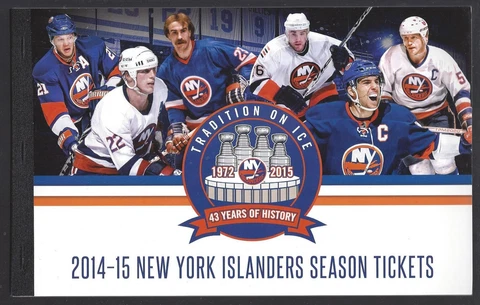FINAL YEAR @ NASSAU - NHL NEW YORK ISLANDERS 2014-15 SEASON FULL TICKET BOOK Cover