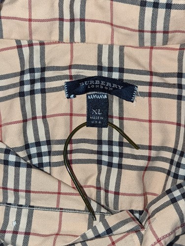 Camicia elegante Burberry Brit XLARGE marrone nova check con bottoni su misura