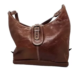 Borsa a tracolla Naturalizer pelle MARRONE borsetta fondo gomma chiusura cerniera - Foto 1 di 10