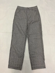 ASOS Gray/Blue/Brown High Rise Loose Fit Plaid Flat Front Pants Women’s Sz 6 EUC - Picture 1 of 11