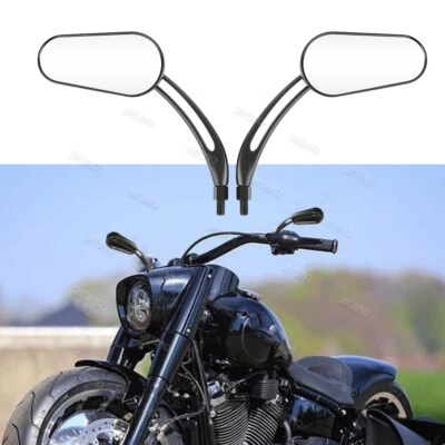 Espejo retrovisor negro para motocicleta Harley Davidson Fatboy Dyna Super Glide EE. UU. Foto 1 de 4